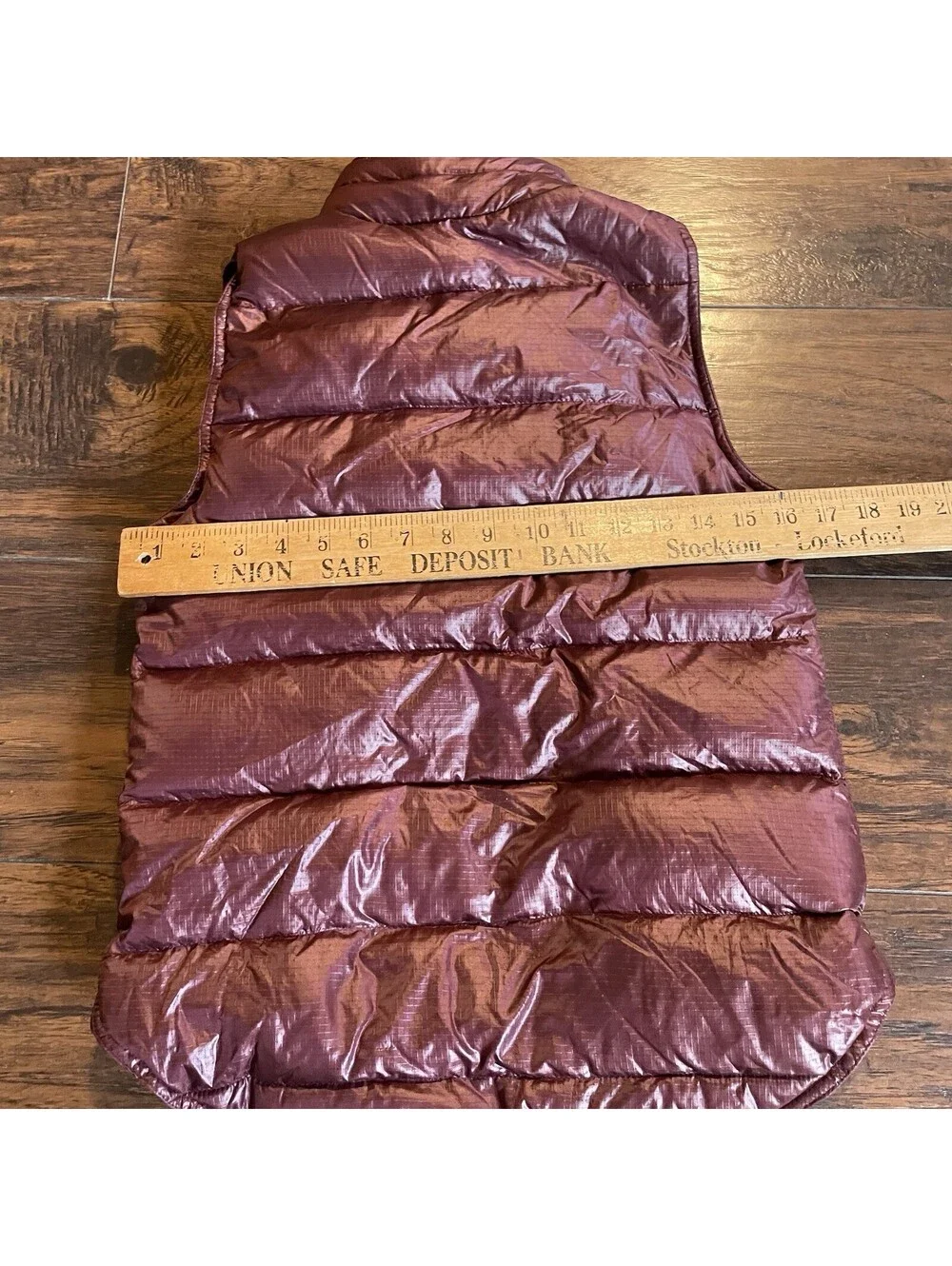 J. Crew Women XXS Ripstop Purple Maroon Down Filled Full Zip Pockets Vest Nylon